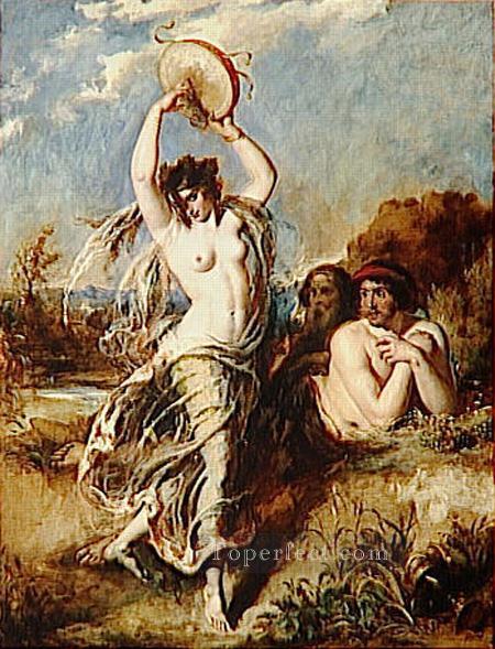 Bacchante Playing the Tambourine William Etty Oil Paintings